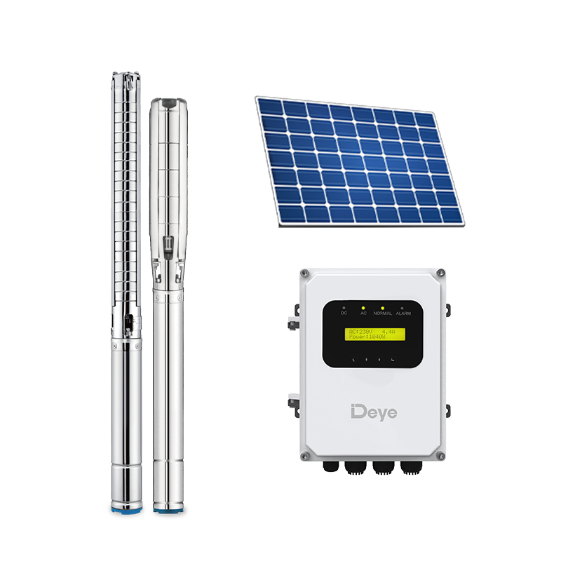 Controlador de bomba solar CA/CC de 6 polegadas (800-3000 W) Bombas submersíveis com impulsor de aço inoxidável